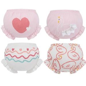 2T/3T Ruffle Baby Bloomers Hearts and Swans Girls